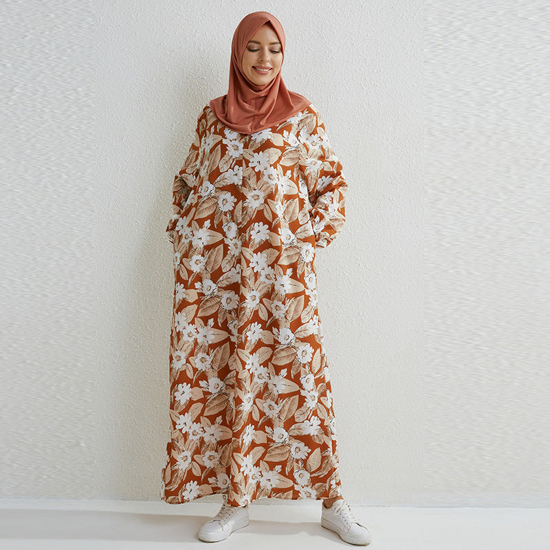 Robe longue d'été avec zip et poche