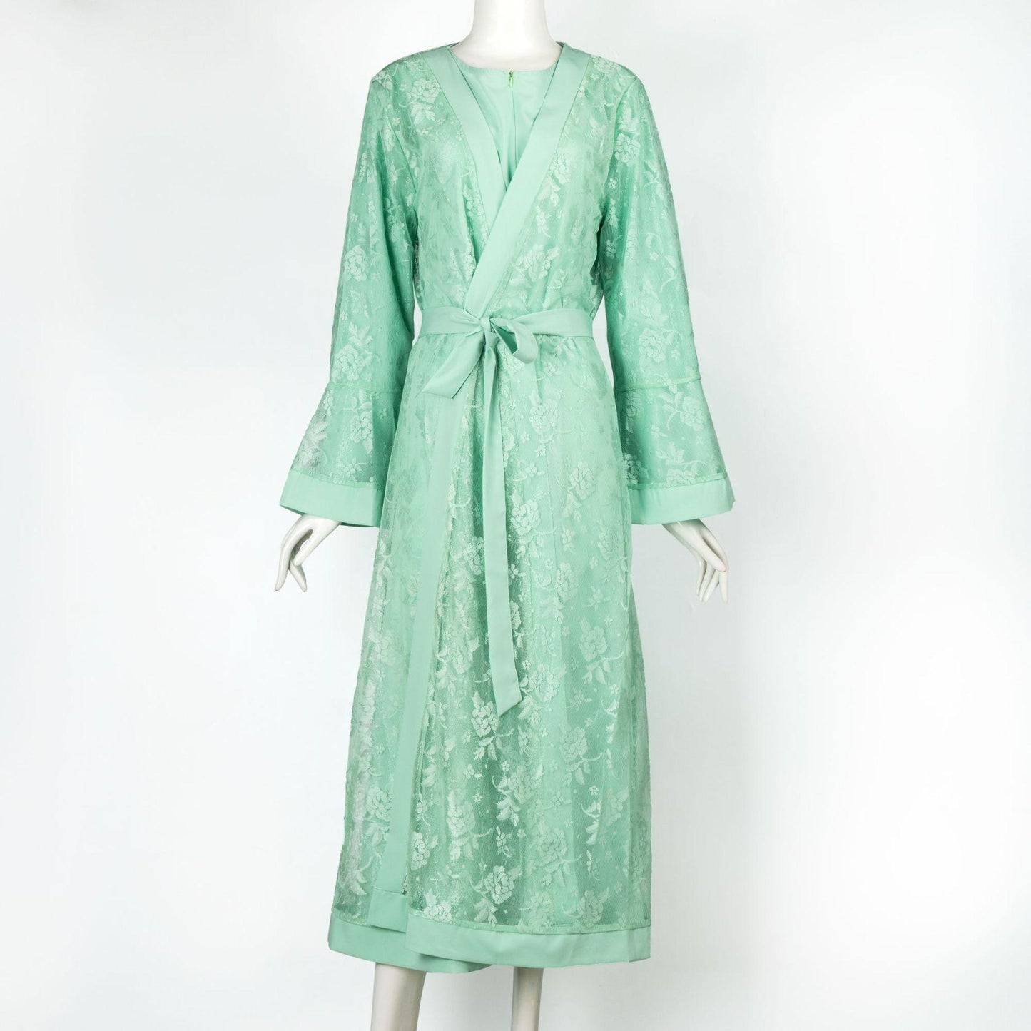 Ensemble deux pièces abaya longue robe brodée