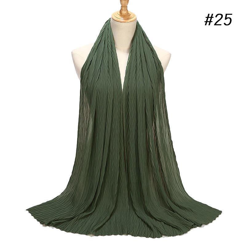 HASASERIES HS1137 Pearl Chiffon Baotou Scarf