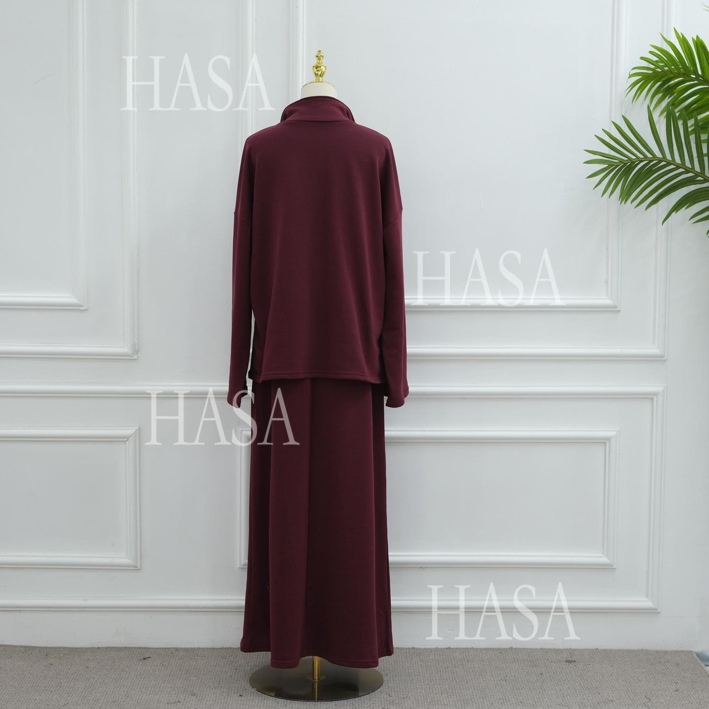 HASA HS6783 Cool Streetwear Maxi Skirt and Loose Top Set