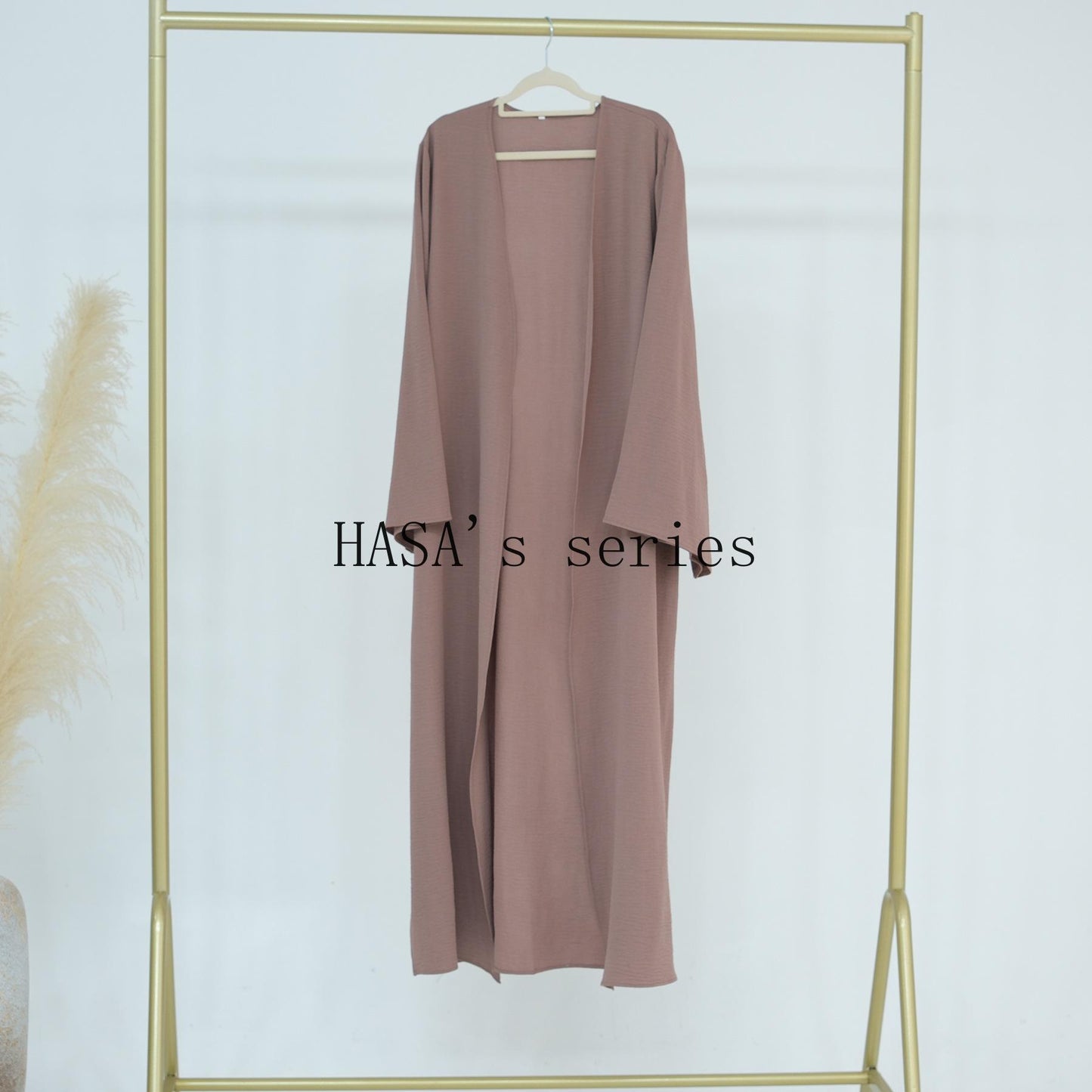 HS5107 Minimalist Style Three-piece Set | Solid Color Long Coat Paired with A Loose Two-piece Suit.