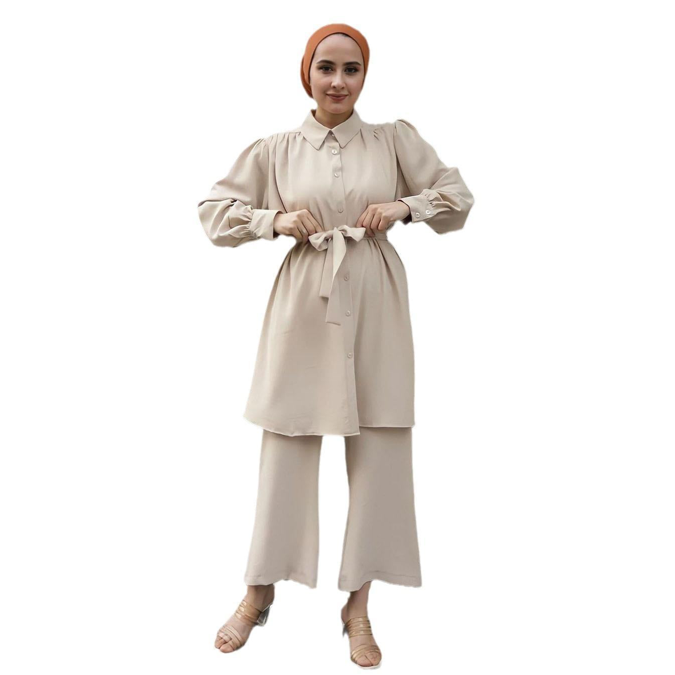 HASASERIES HS0828  2pcs Set Long Sleeved Shirt and Pants