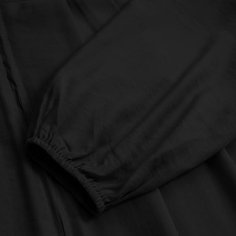 HASASERIES HS0552 Muslim style Arabic style stand-up collar zipper pockets Abaya casual dresses