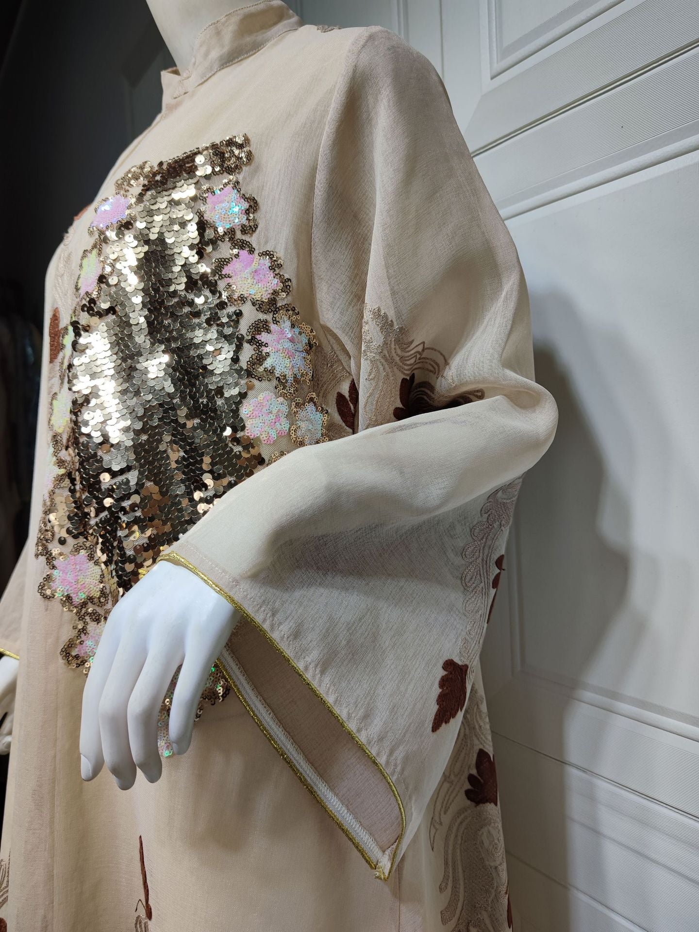 فستان سهرة إسلامي نسائي HS0443 2021 مطرز بالترتر