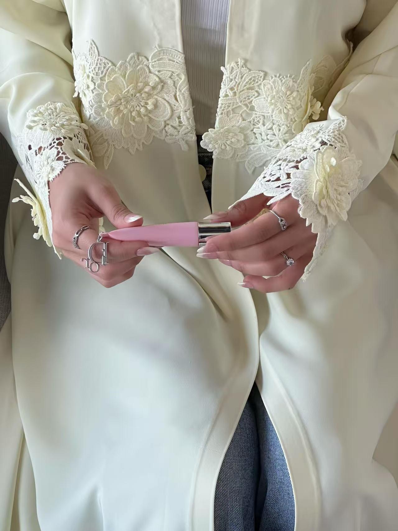 HASA HS6813 Loriya Exquisite Waist Pendulum Lace Long-sleeved Cardigan, Commuting Versatile Cross-border Long-sleeved Outer