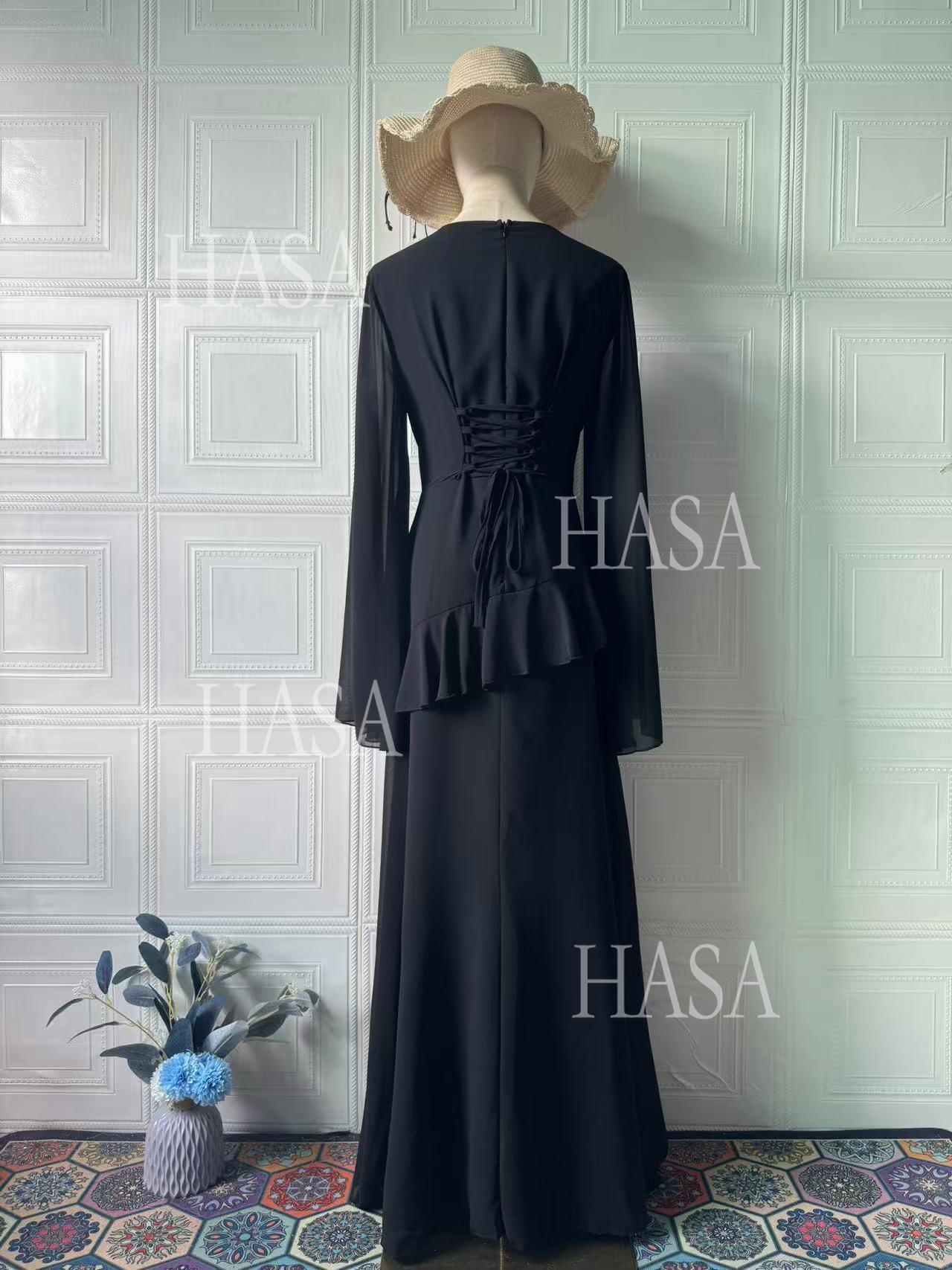 HS6736 Sophisticated Evening Maxi Dress for Elegant Styling