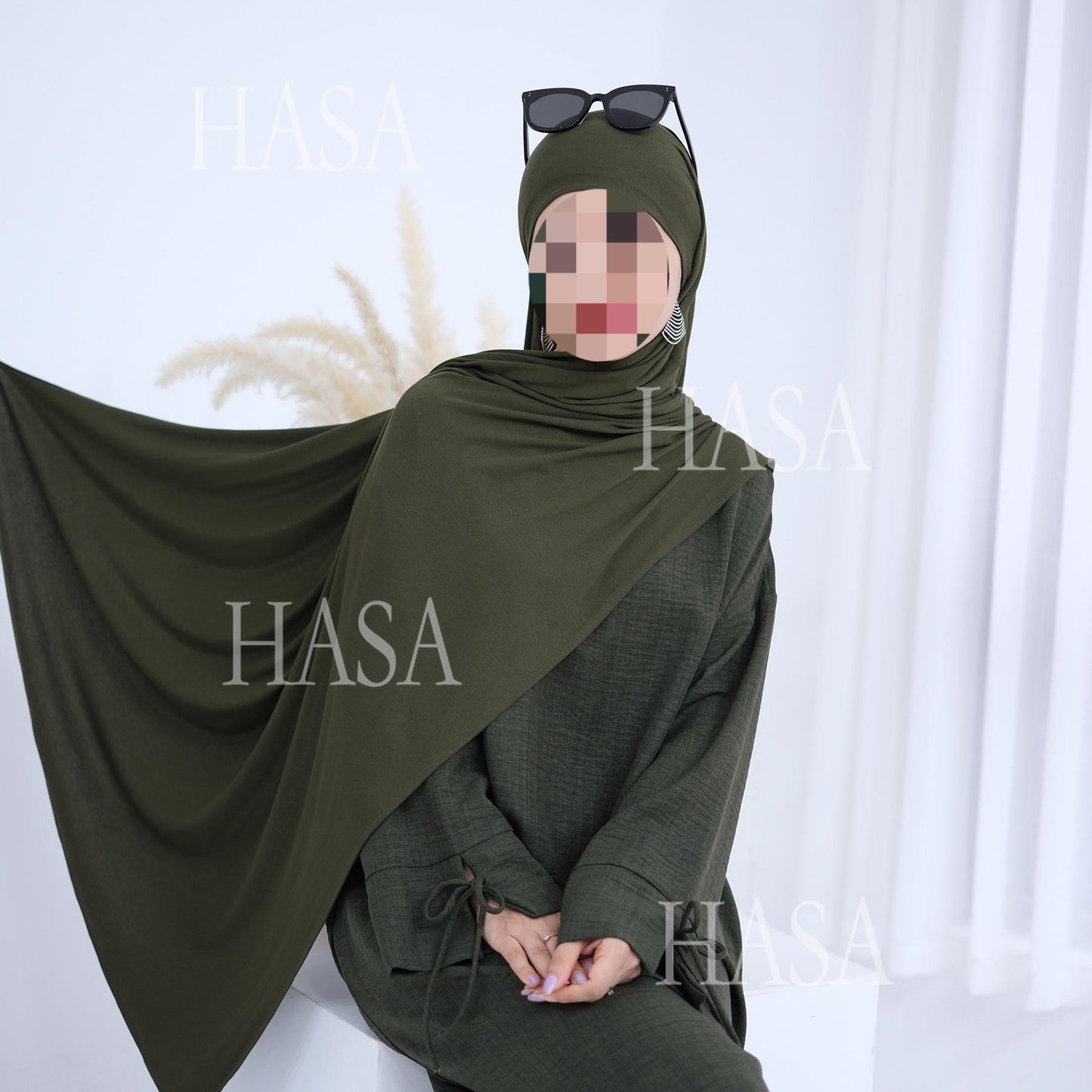 HS6554 Plain Modal Cotton Scarf with Lightweight Comfort
