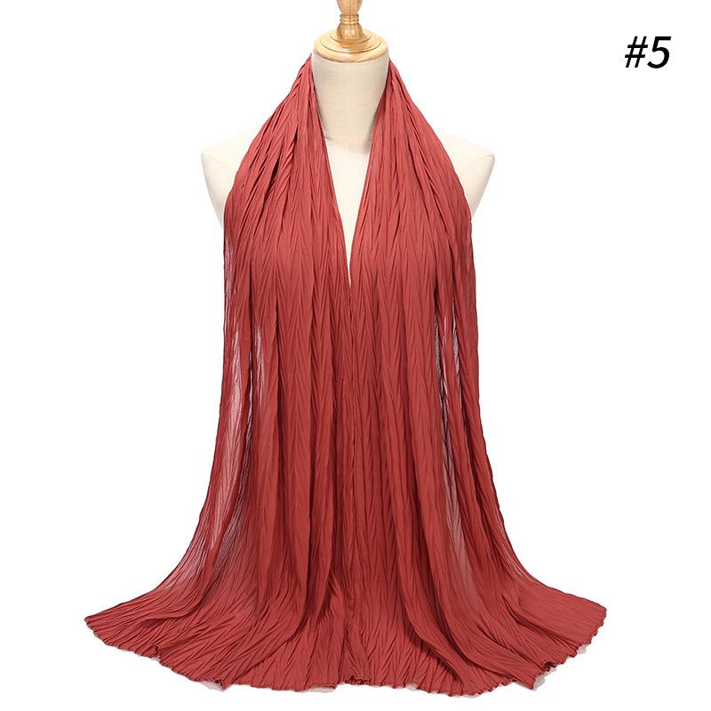HASASERIES HS1137 Pearl Chiffon Baotou Scarf