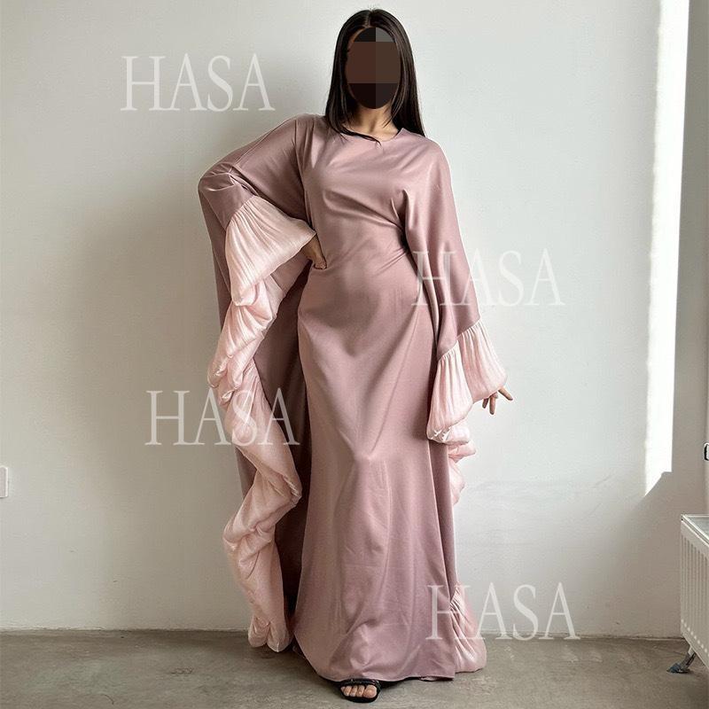 HS6473 Elegant and Graceful Heavy Stitching Lace Sleeve Robe
