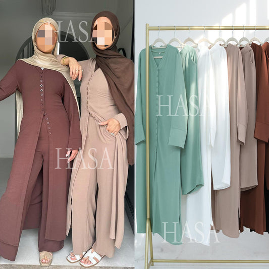 HASA HS5869 بدلة صيفية رائعة من قطعتين - تصميم أزرار متعدد الألوان