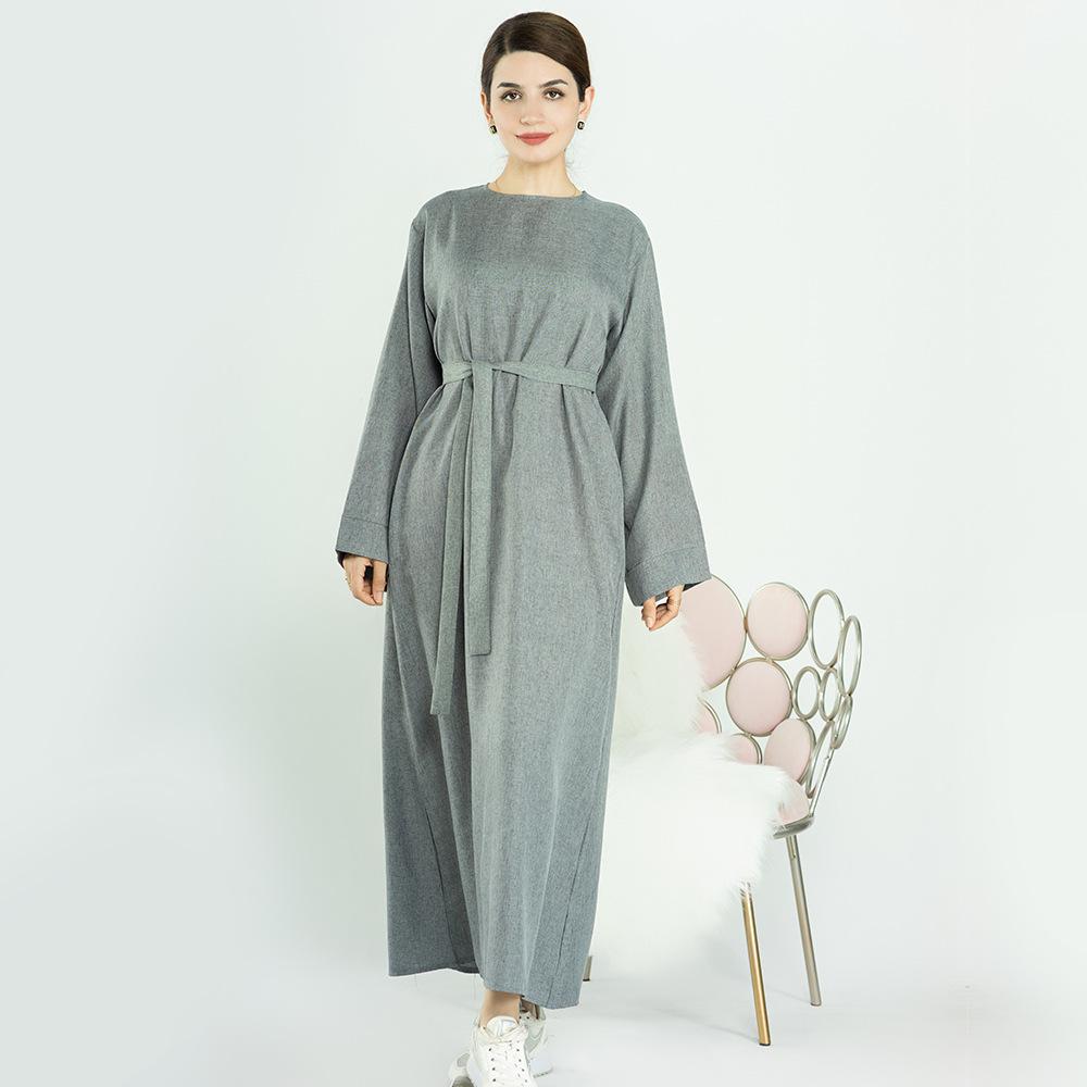 Robe de chambre décontractée de couleur unie HASASERIES HS0711