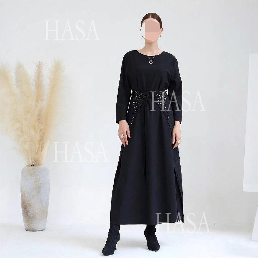 HS6578 Women's Solid Color Three-piece Robe Set (long Skirt + Skirt + Cardigan Jacket)