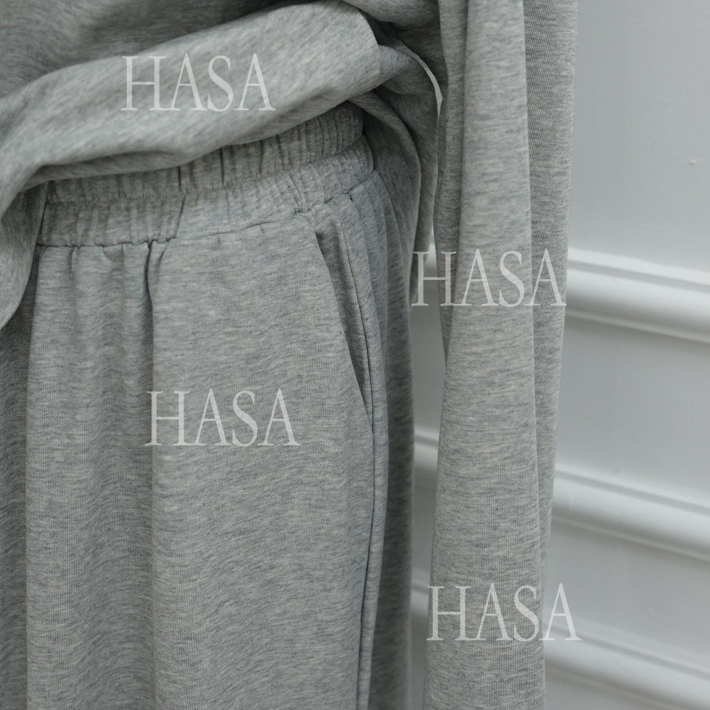 HASA HS6783 Cool Streetwear Maxi Skirt and Loose Top Set