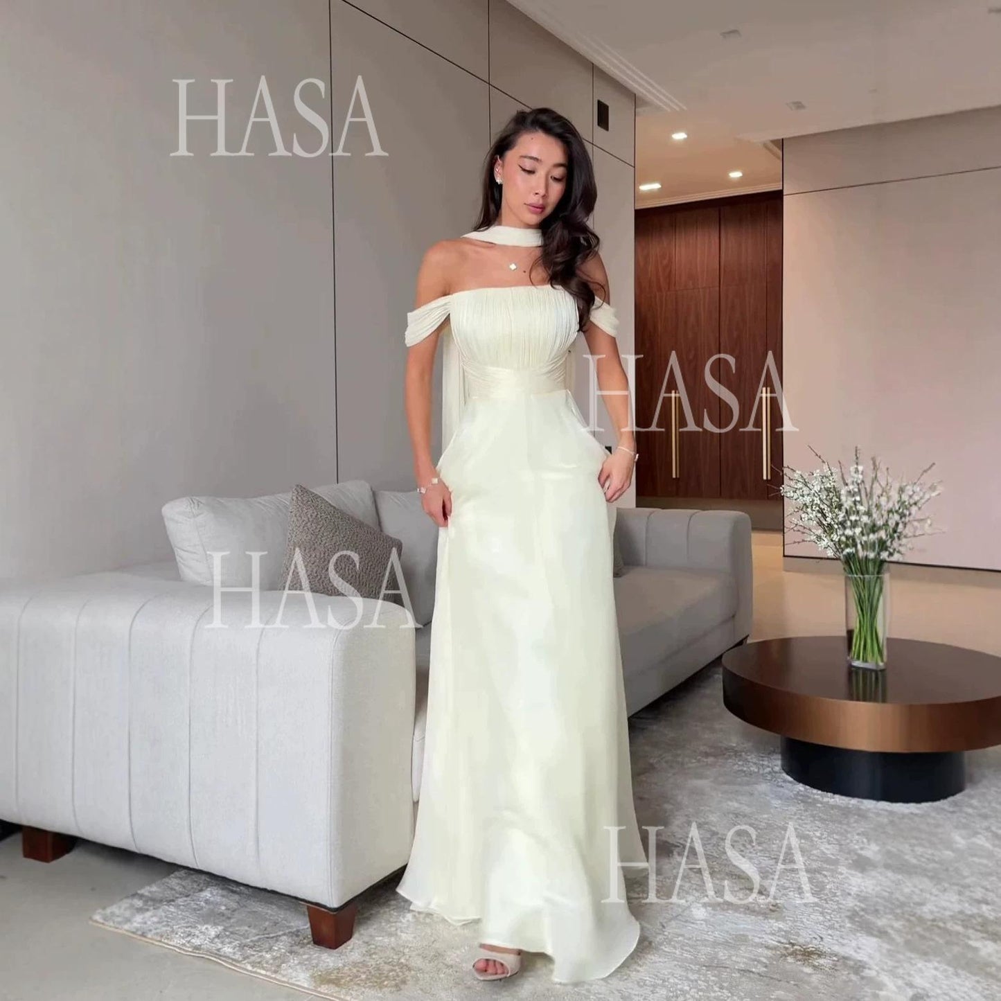 HS6751 Soft Glam Evening Maxi Dress
