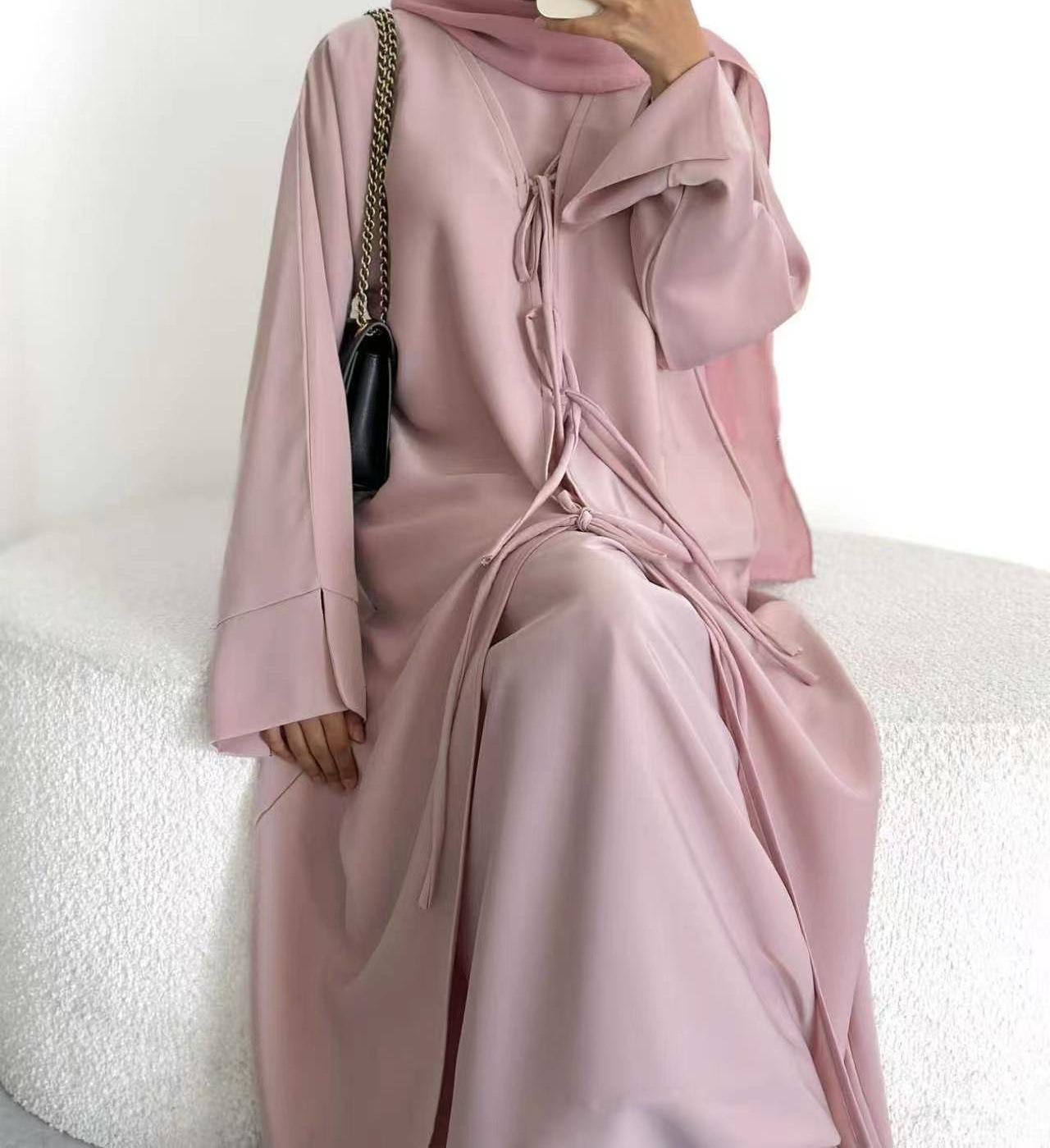 HASA HS6812 Loriya Large Size Long Sleeve Party Solid Color Three-piece Set