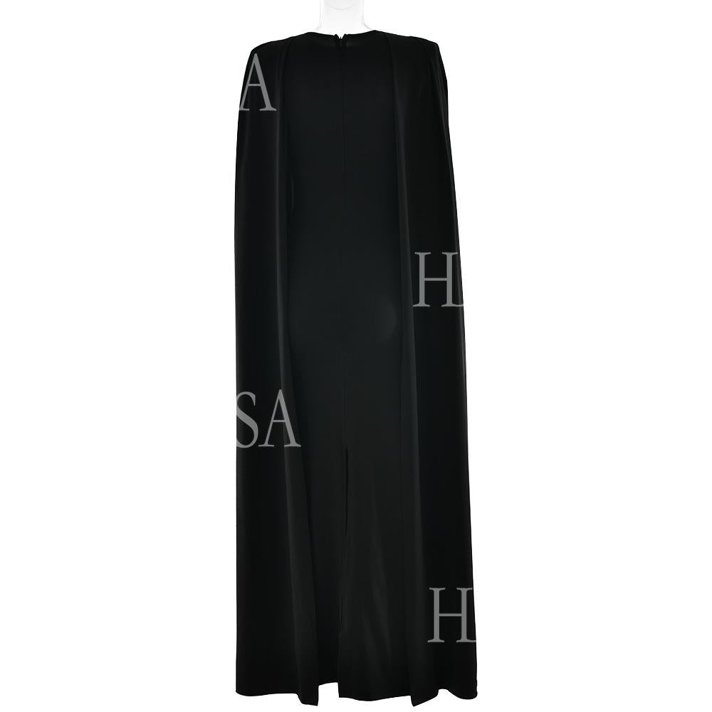 HASA HS6774 Luxury Long Sleeve Cape Style Bodycon Dress