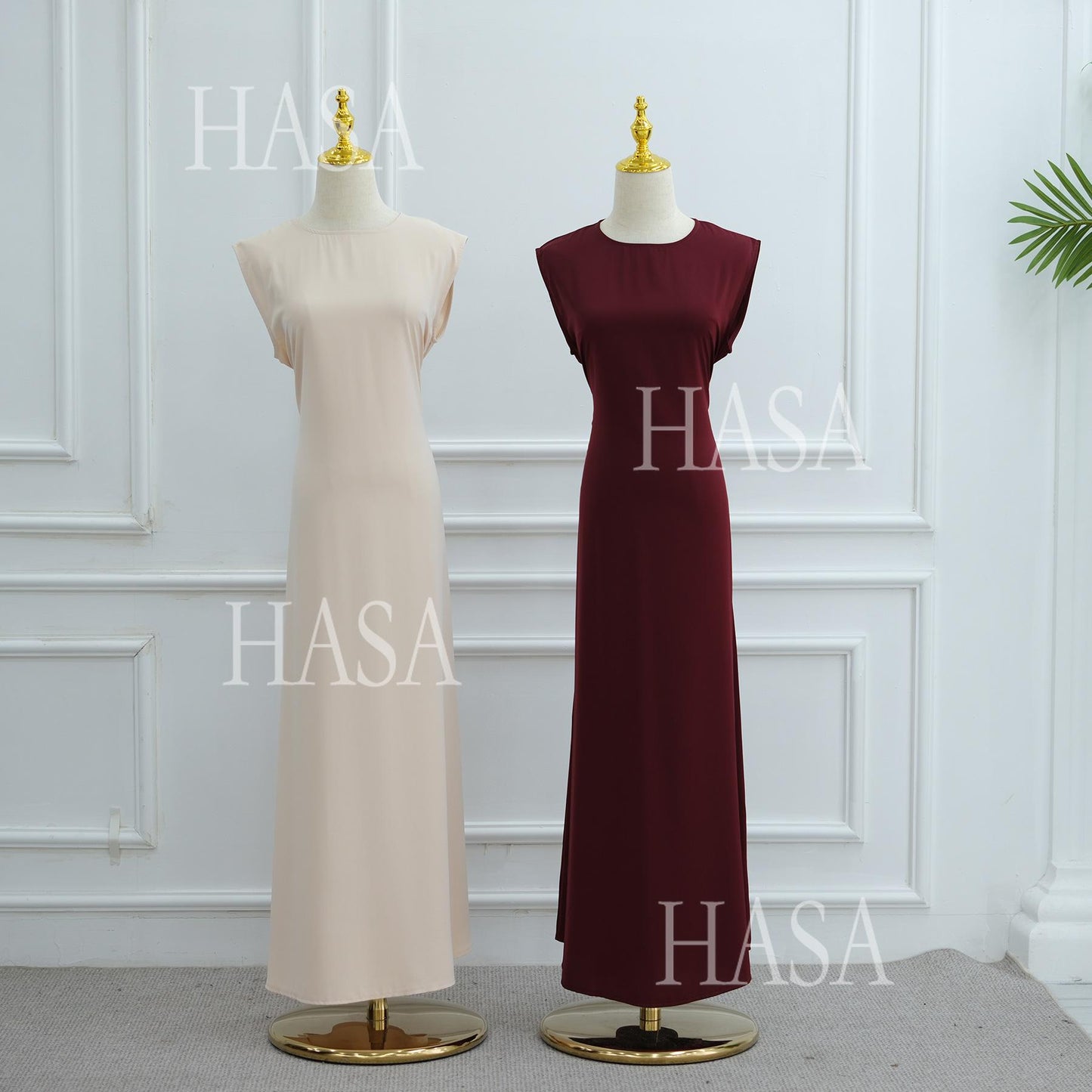 HS6470 Sleeveless Long Dress with Adjustable Back Lacing