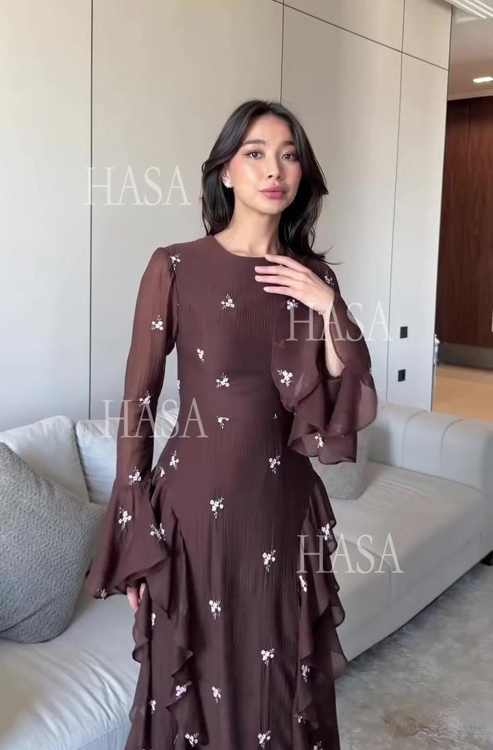 HASA HS6755 Soft Glam Layered Formal Dress