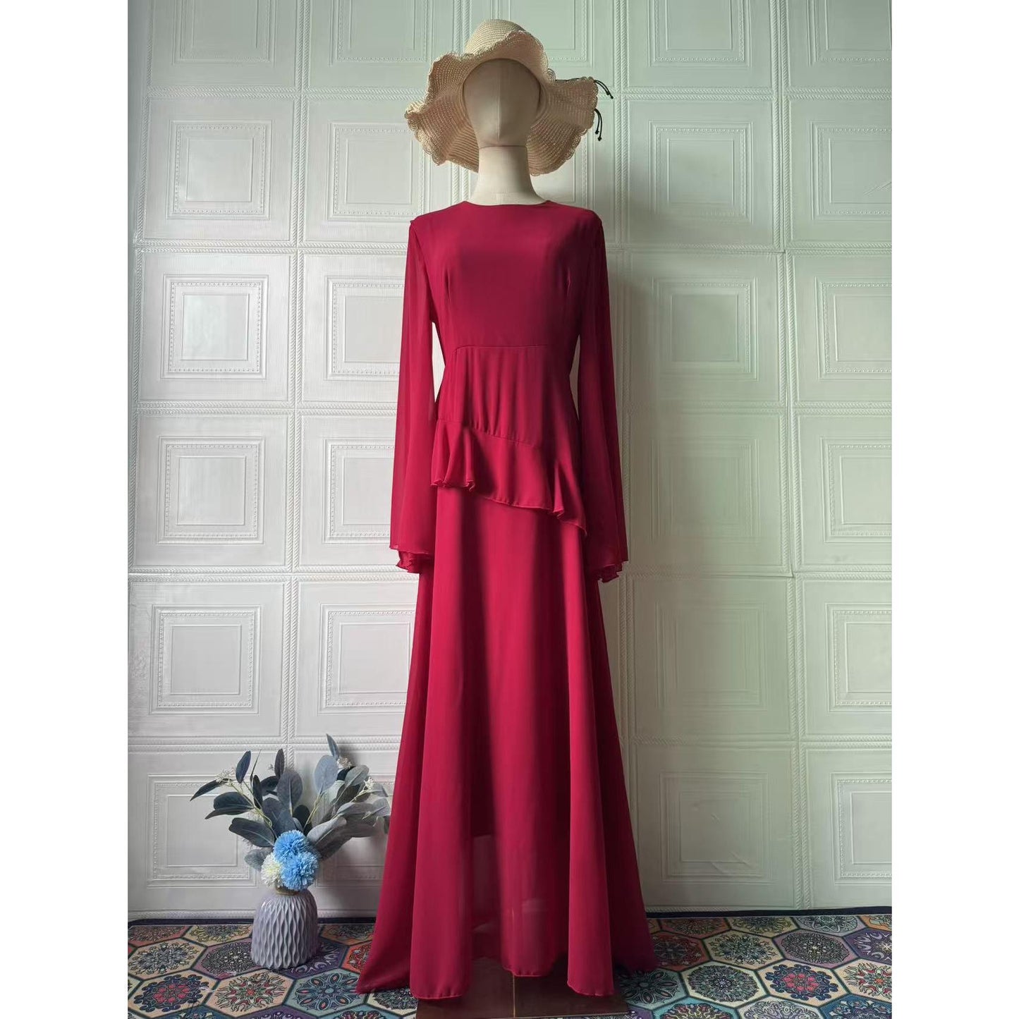 HS6736 Sophisticated Evening Maxi Dress for Elegant Styling