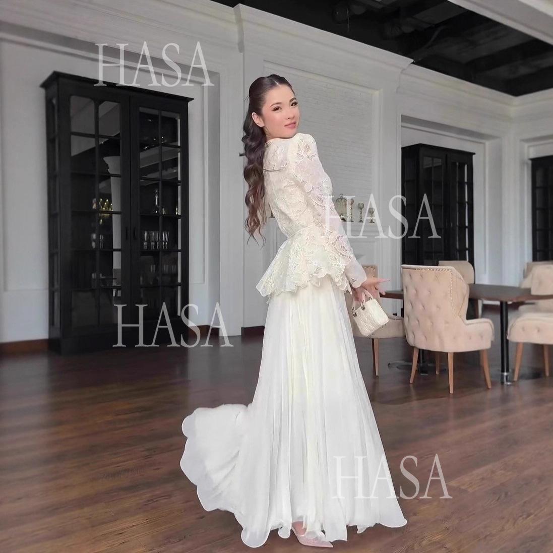 HASA HS6756 Soft Elegant Layered Occasion Dress