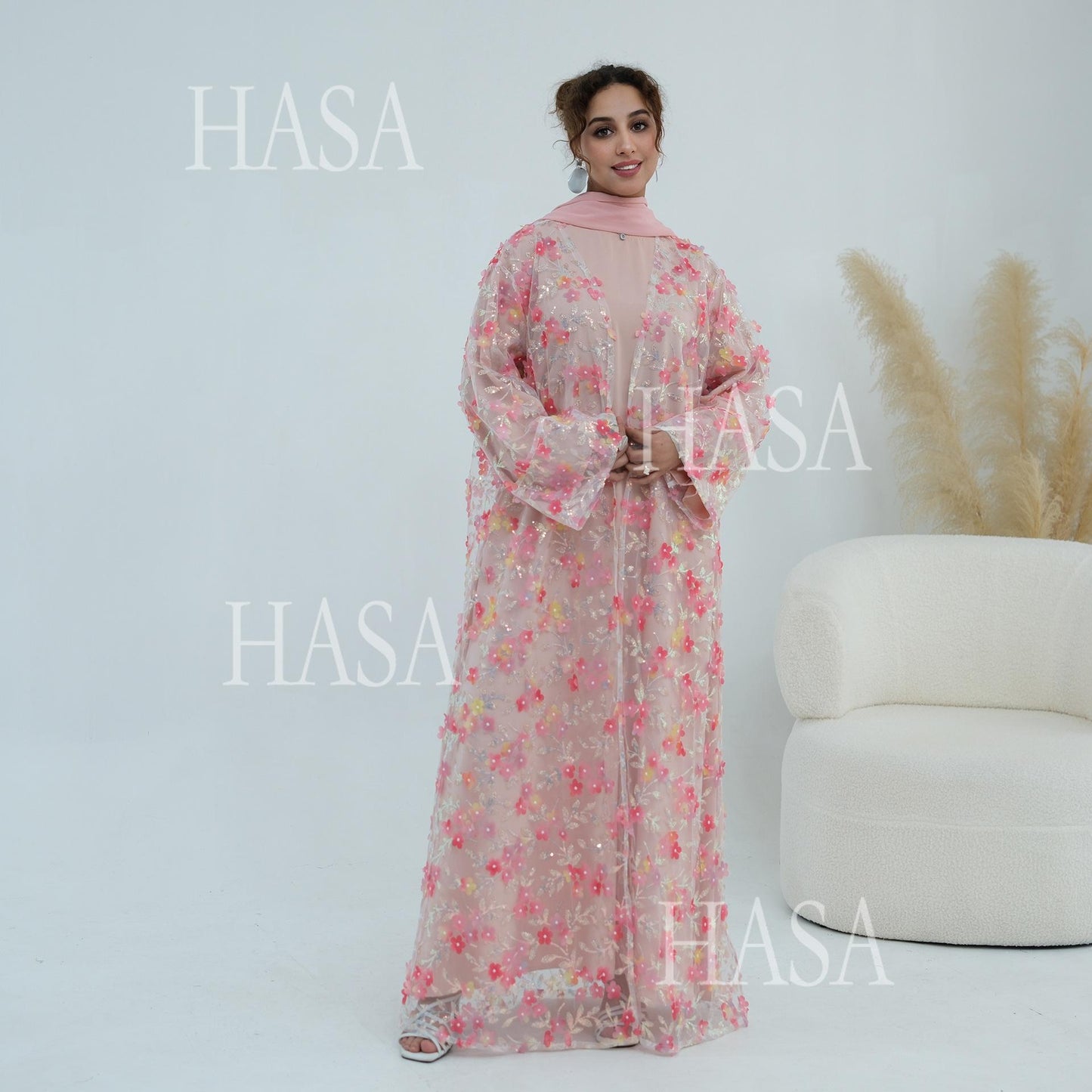HASA HS6804 Premium Three Piece Abaya for Timeless Style