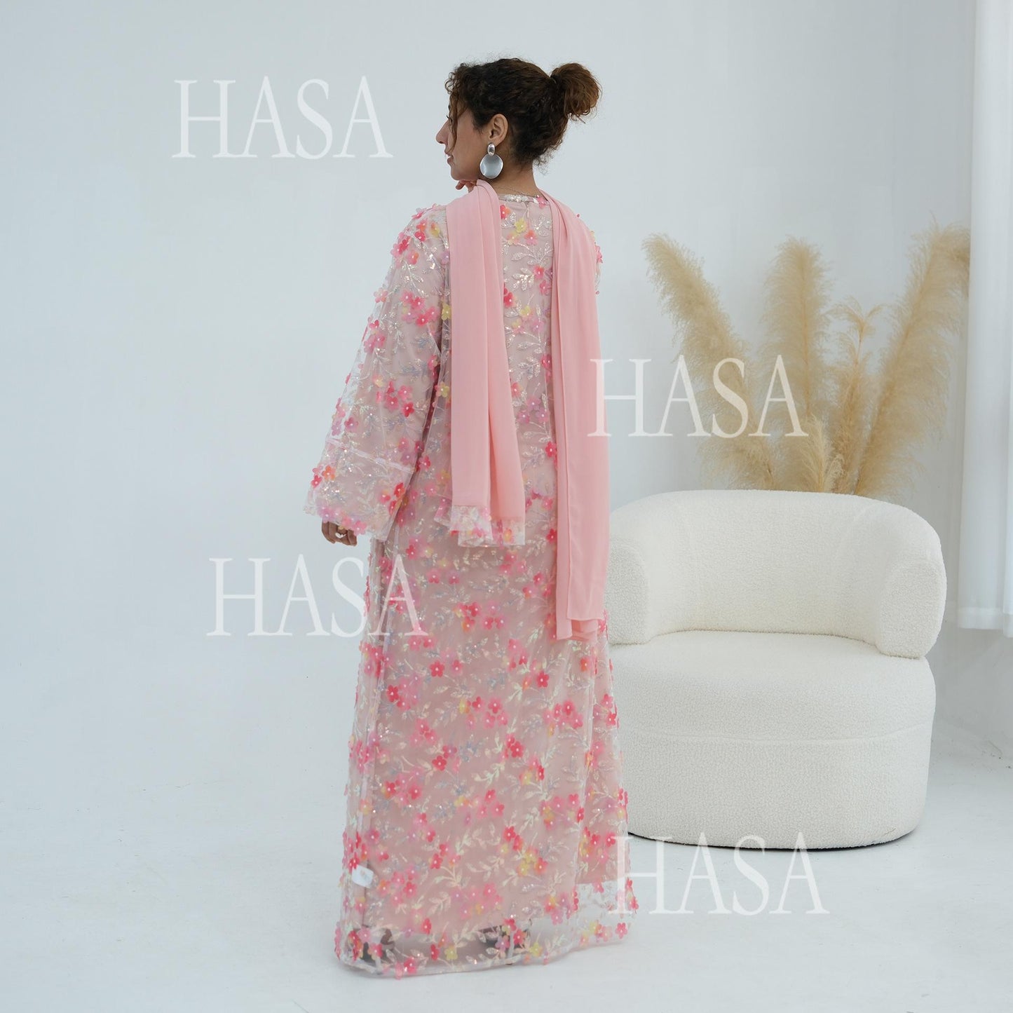 HASA HS6804 Premium Three Piece Abaya for Timeless Style