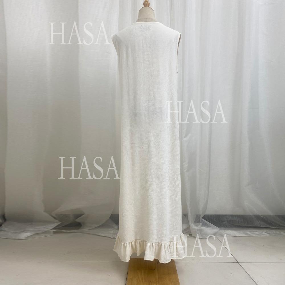 HS5860 Fashionable Imitation Linen Solid Color Robe, Breathable and Comfortable Leading The Trend abaya girl