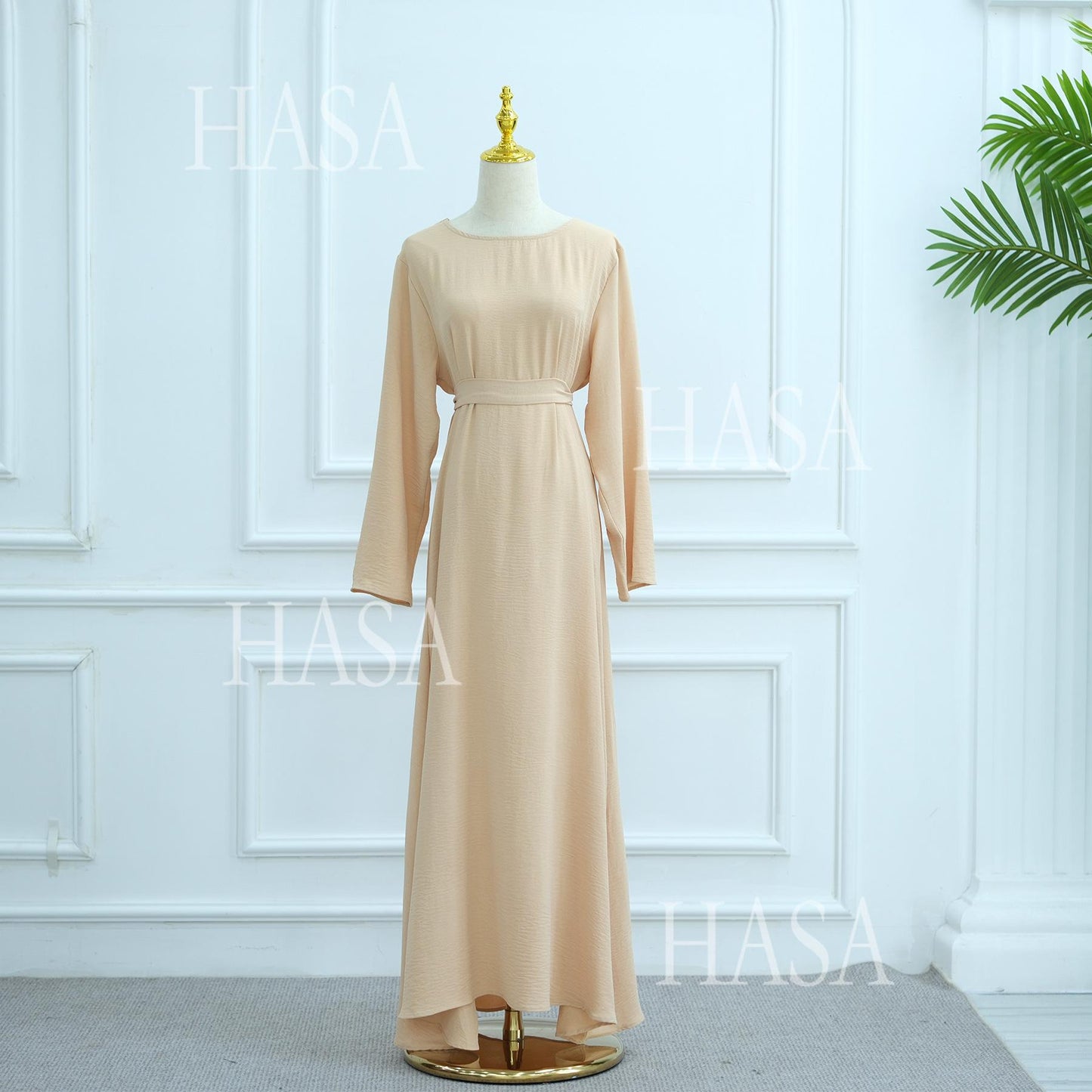 HS6532 Slim-fit waist cape robe two-piece set
