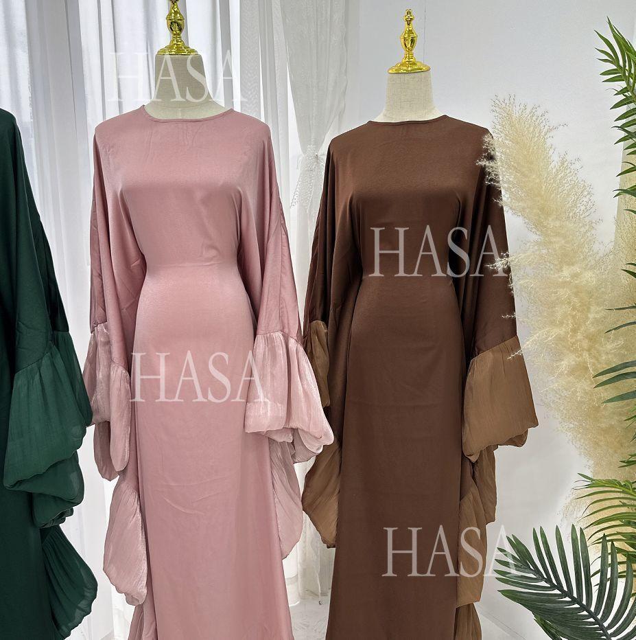 HS6473 Elegant and Graceful Heavy Stitching Lace Sleeve Robe