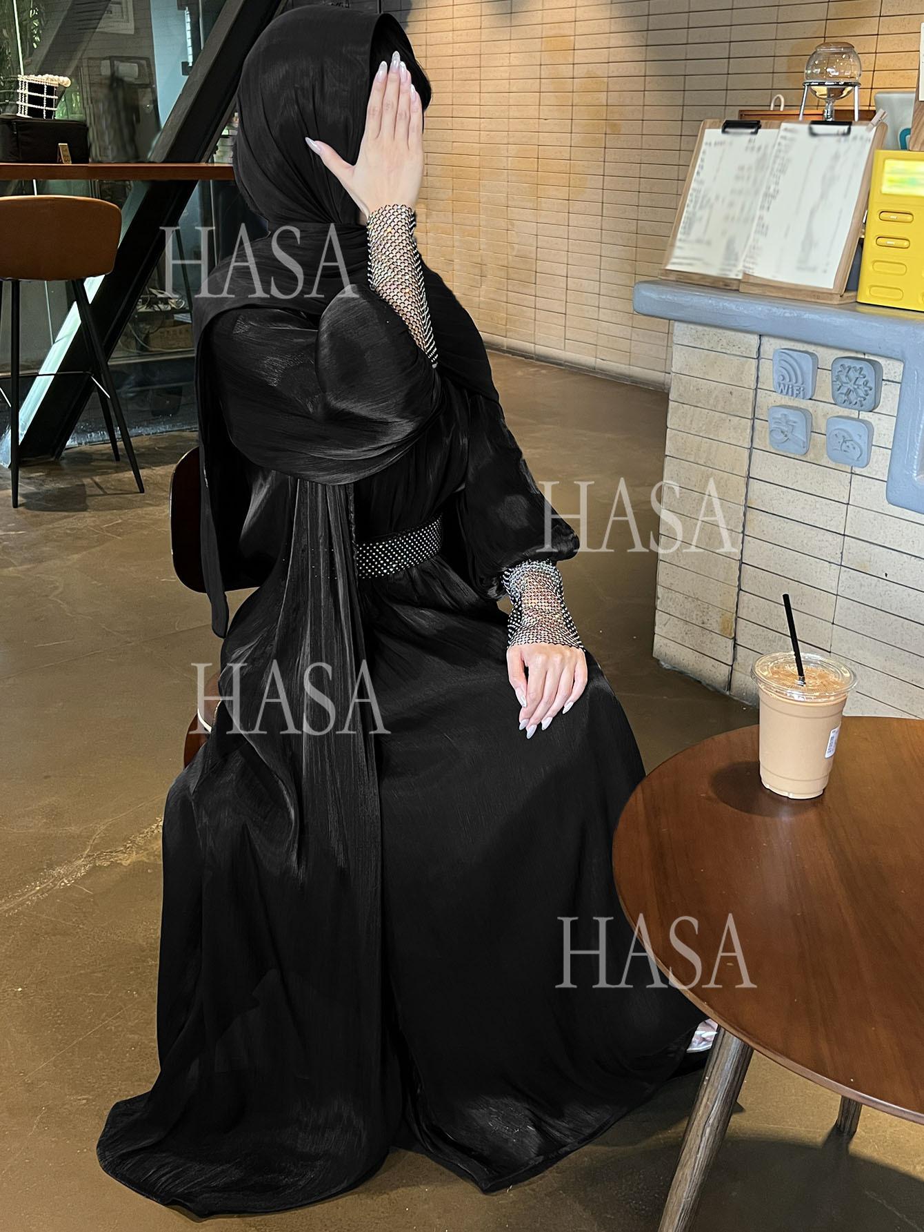 HS6481  Chiffon Robe 4 - Piece Set for Graceful Look