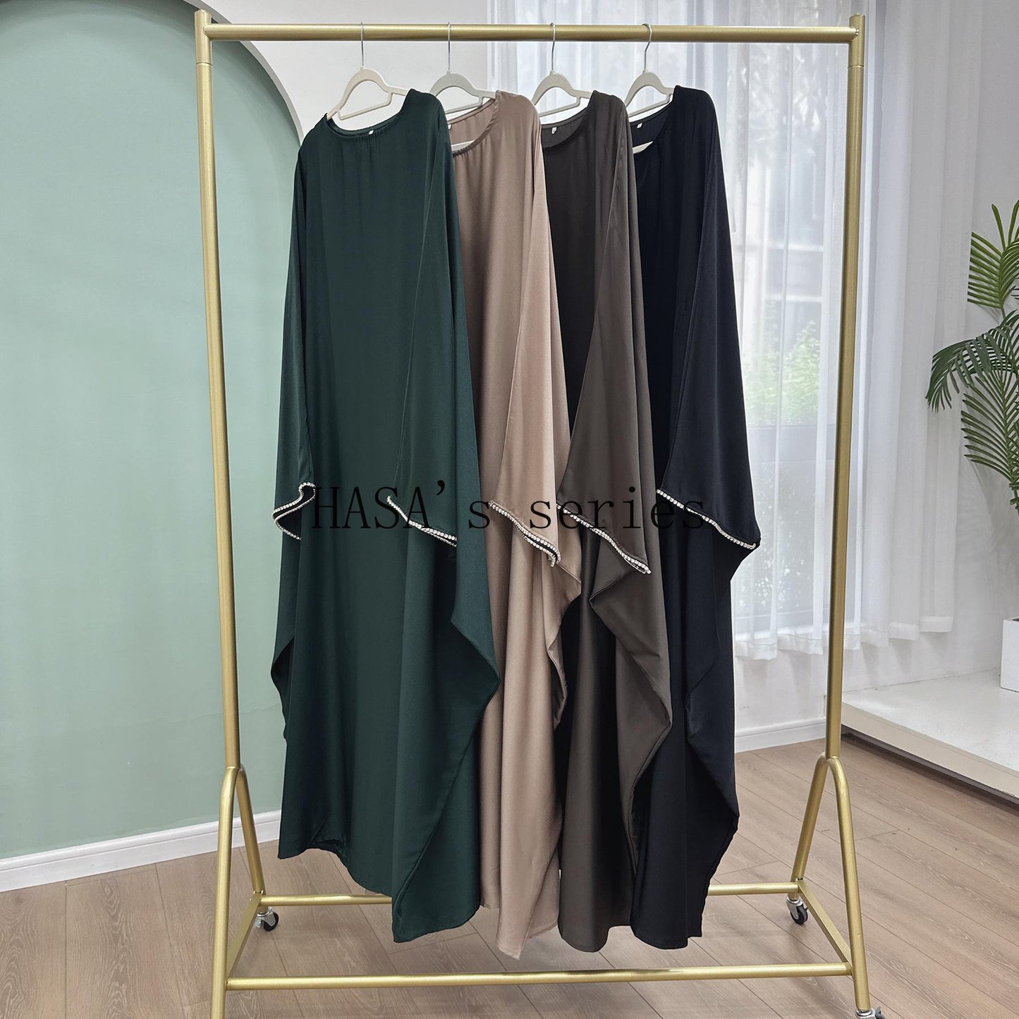 HS4841 A Minimalist, Beaded, Matte Satin Long Dress with A Subtle and Elegant Design.