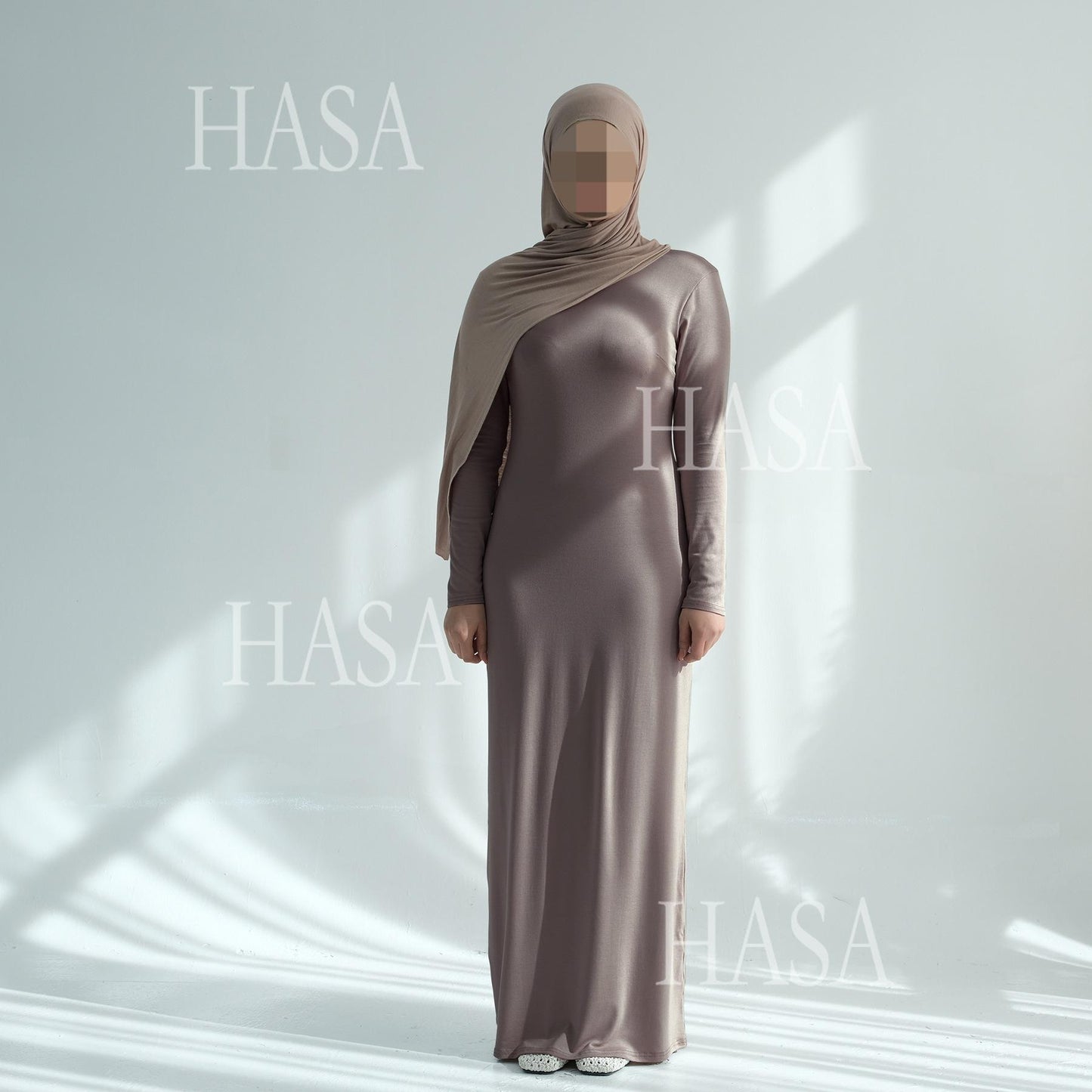 HS6565 Basic Solid Color Modal Cotton Long Dress