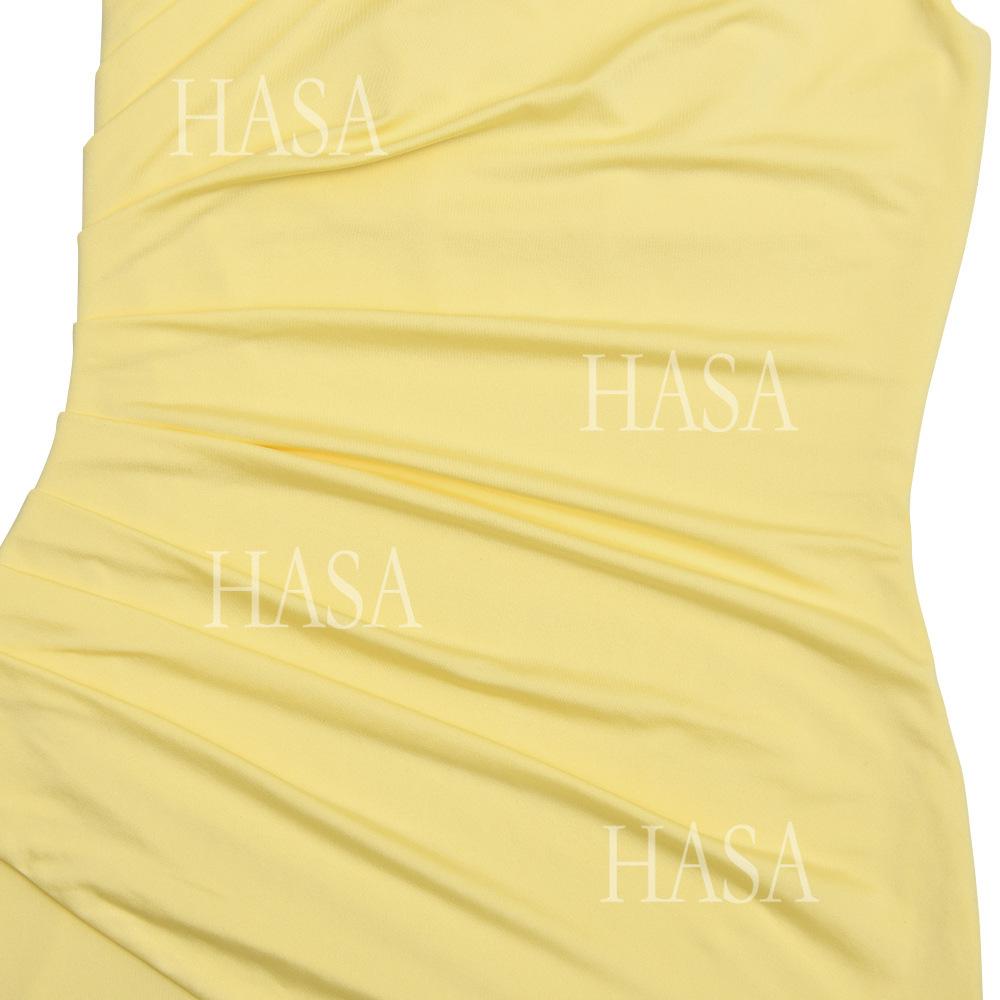 HASA HS6765 Elegant Sculpted Fit Maxi Dress