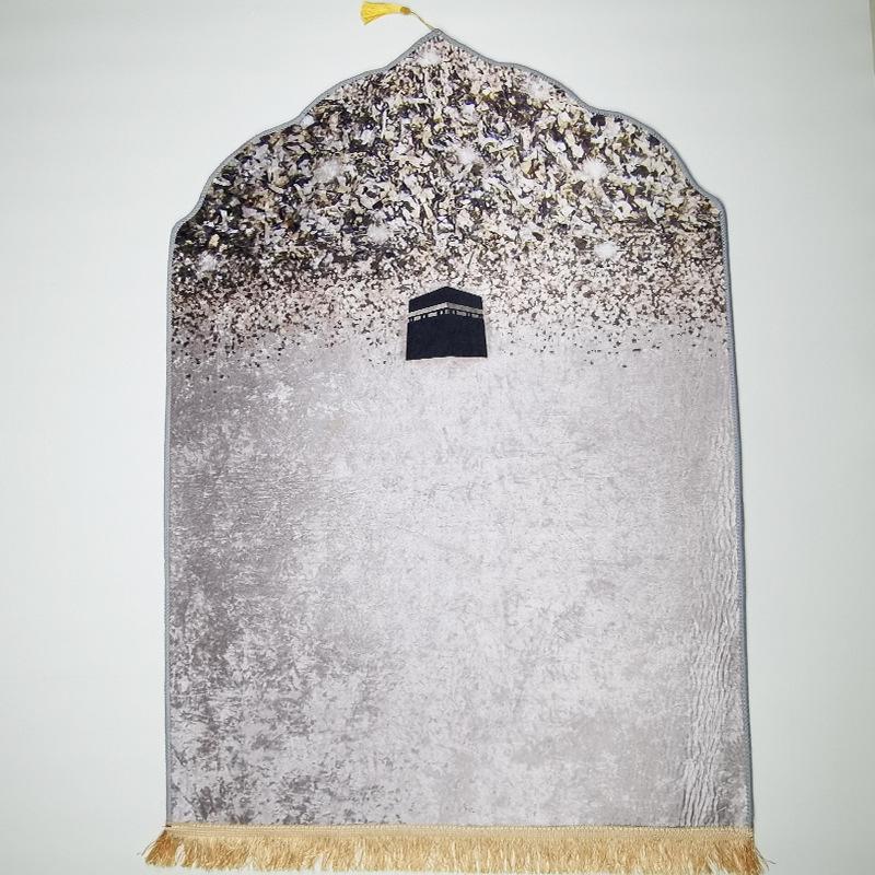 HASASERIES HS1168 Tapis de prière imprimé Tapis Qibla Tapis de prière