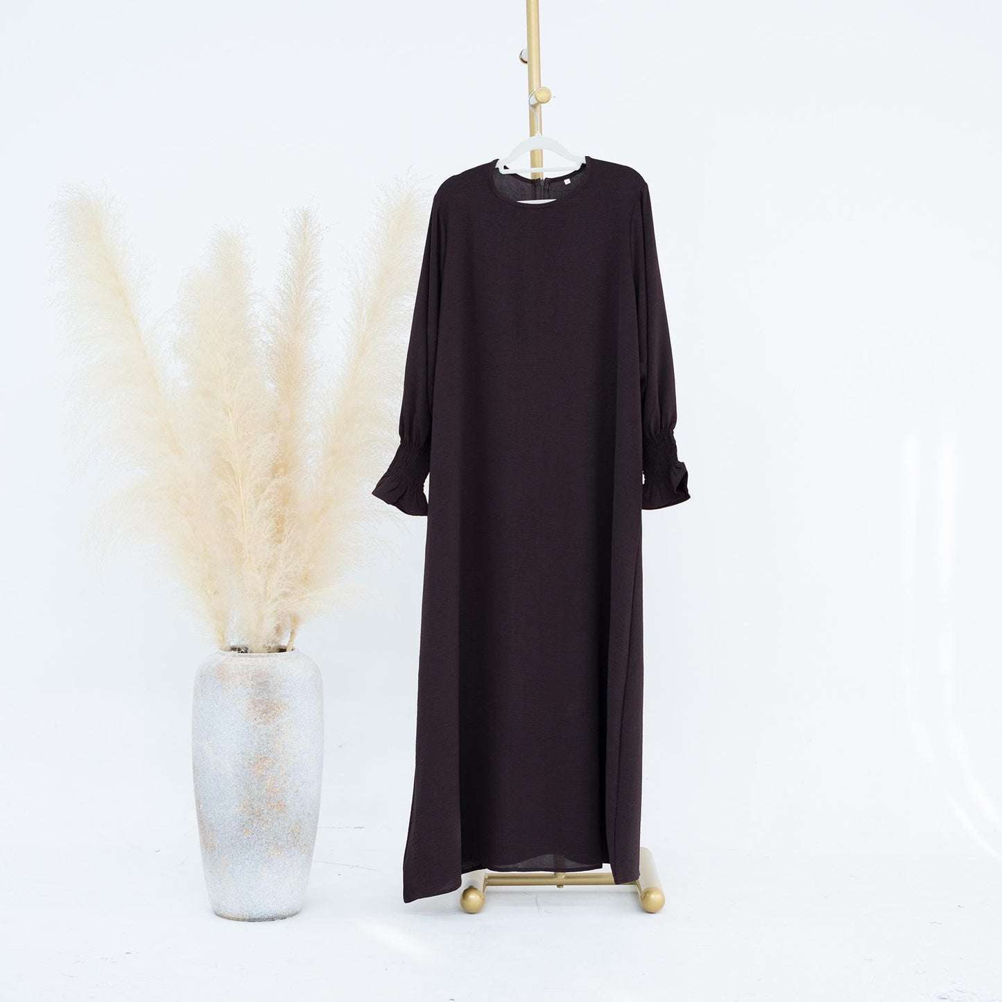 HASASERIES HS0704 Solid Large Women's Dress