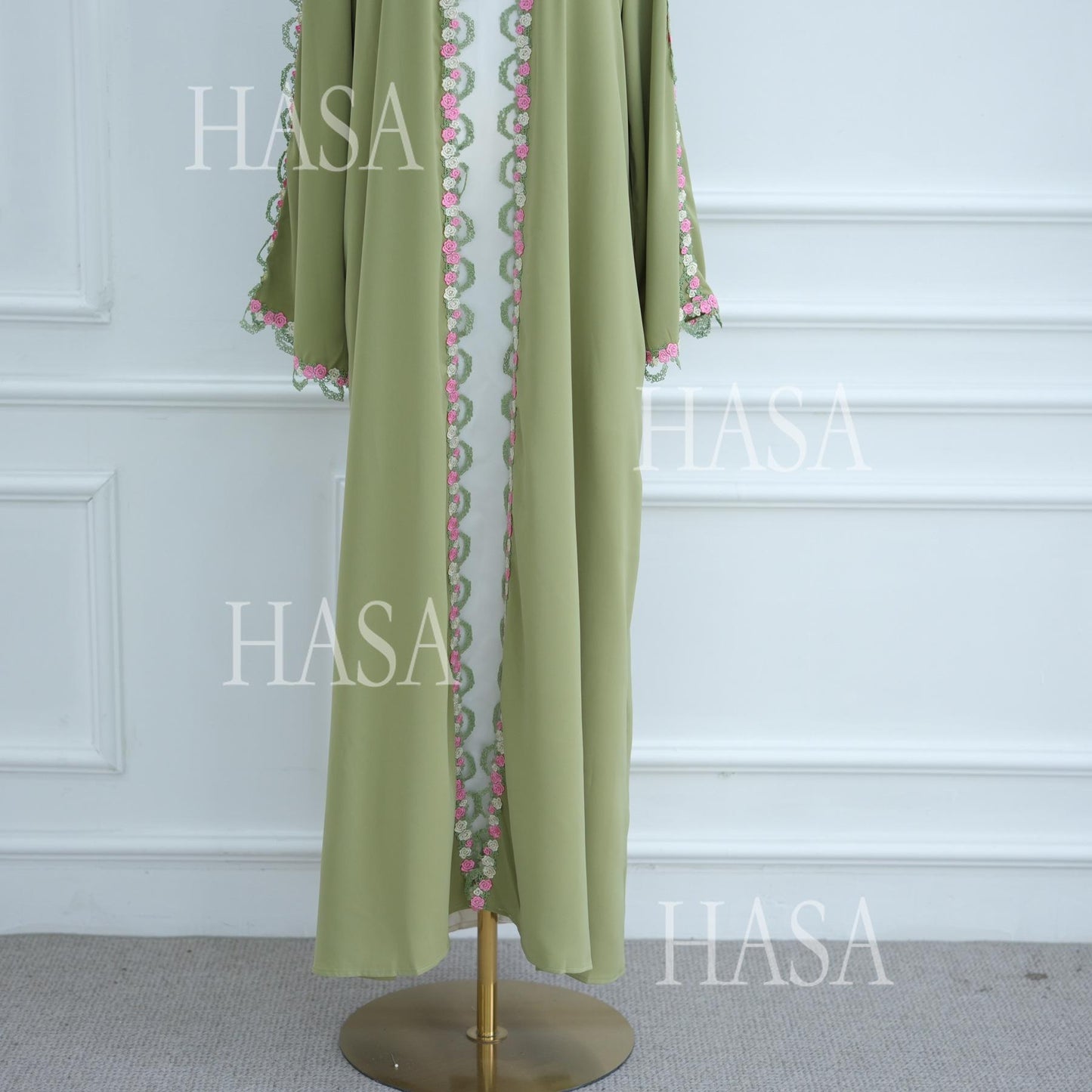 HS6560 Simple Floral Embroidery Cardigan
