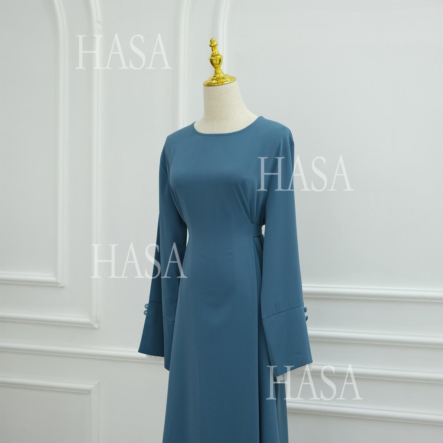 HASA's series HS6507 Simple style spliced lace robe dress (headscarf not included)