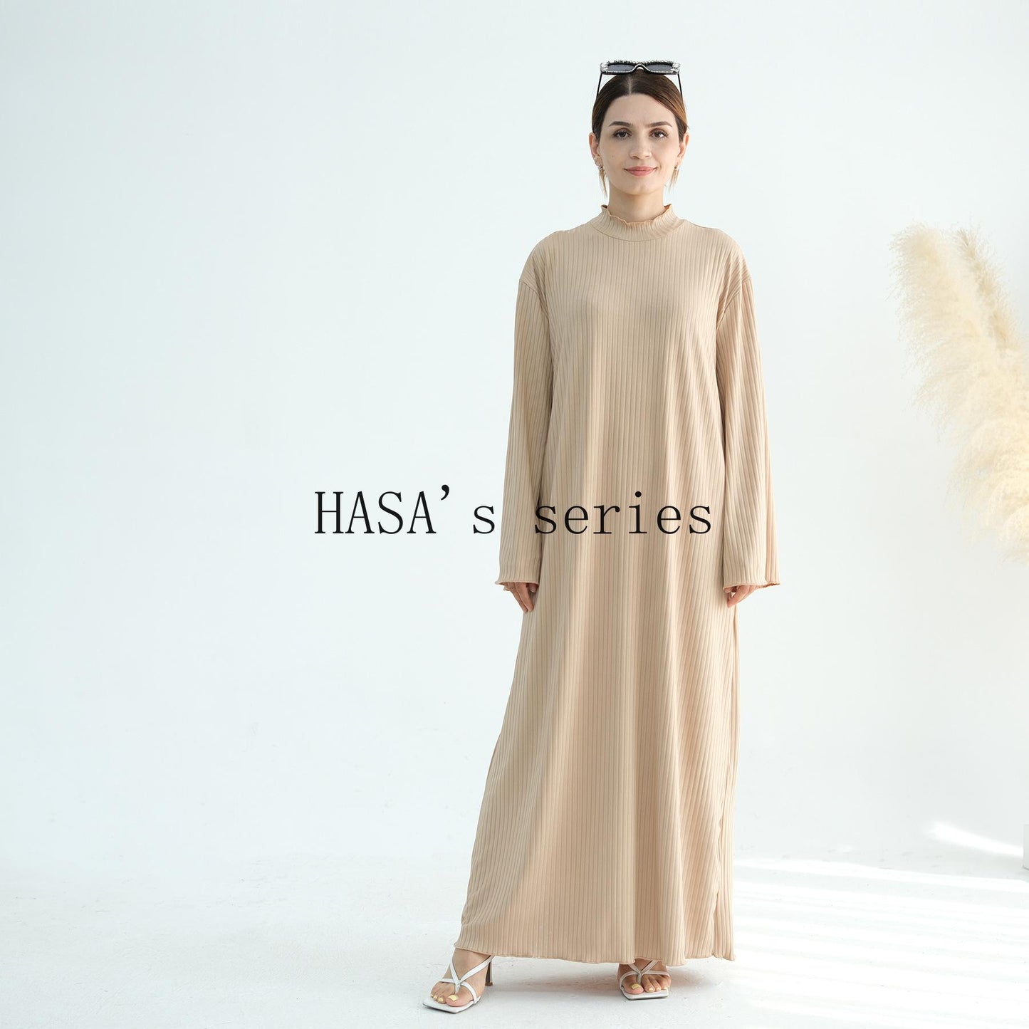 HS5509 Beautiful Stand Collar Dress Robe - Lightweight multi-color design, comfortable and stylish party  wear red dress thick  thigh 2  part bow  outfits