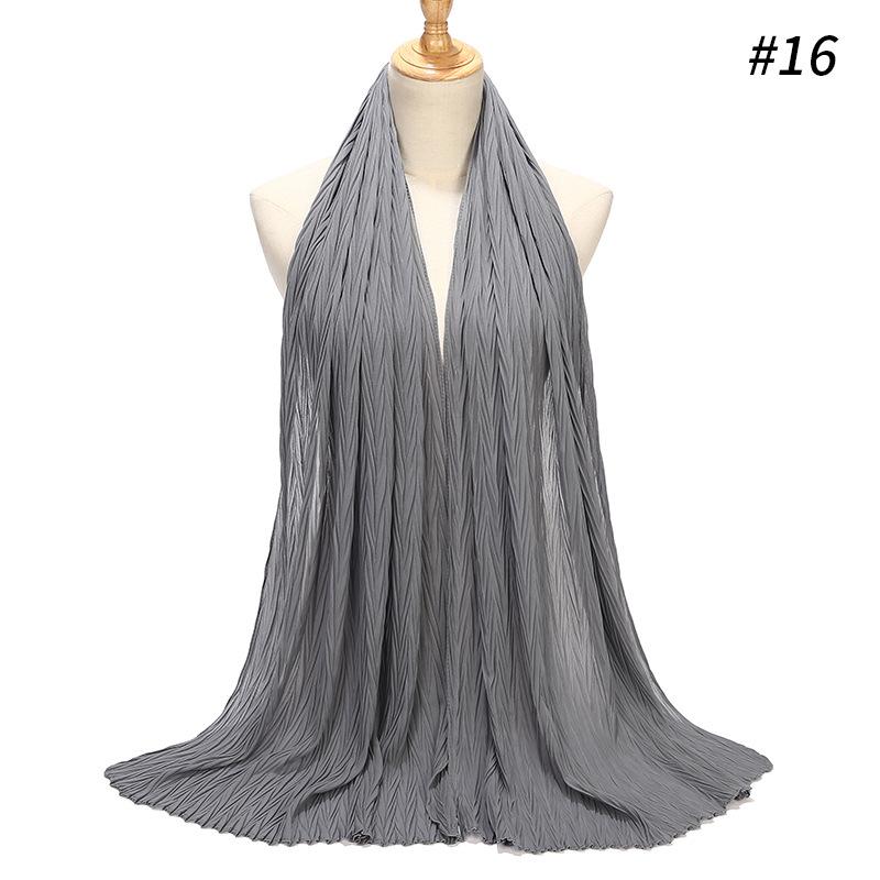 HASASERIES HS1137 Pearl Chiffon Baotou Scarf