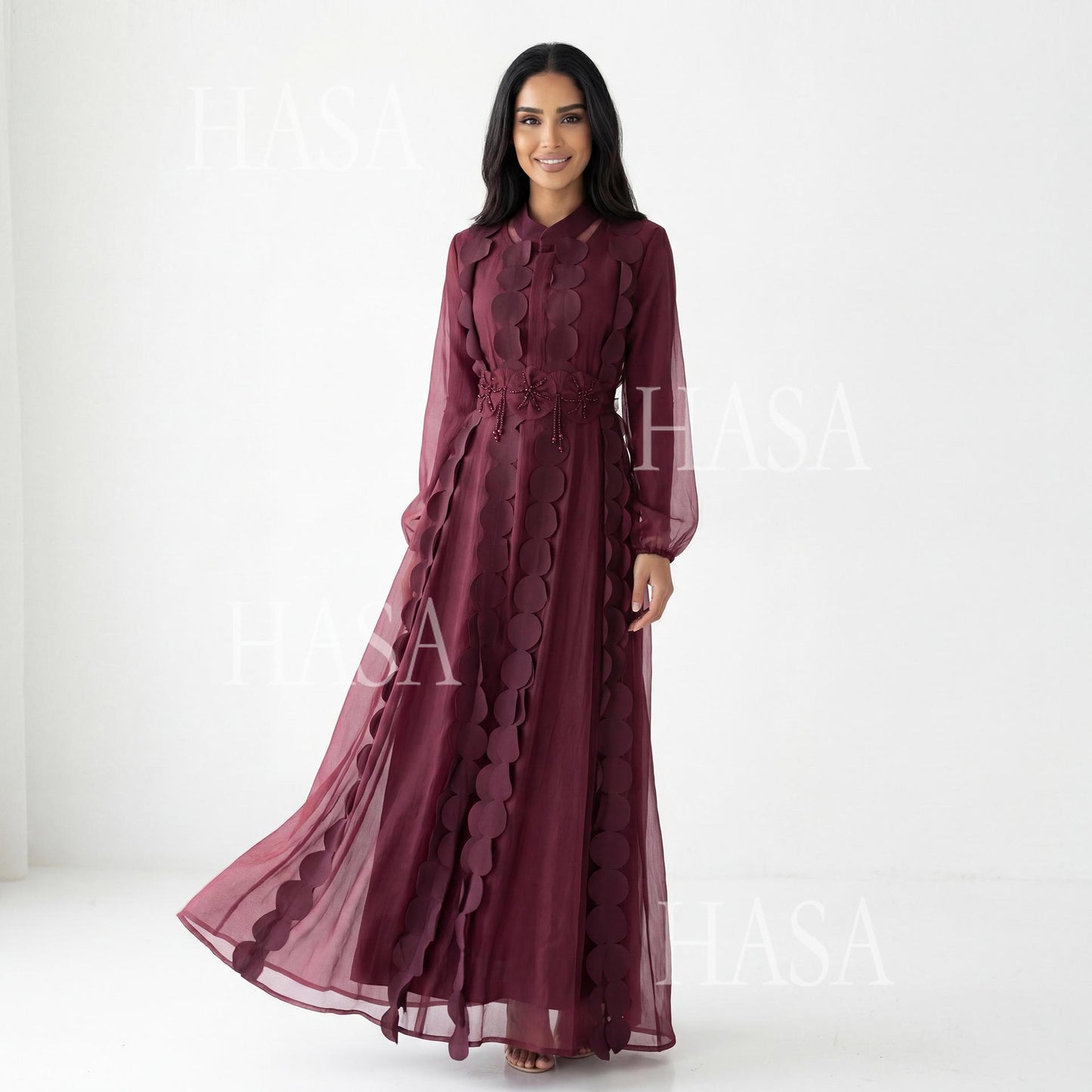 HASA HS6805 Premium Modest Abaya Set with Chic Details