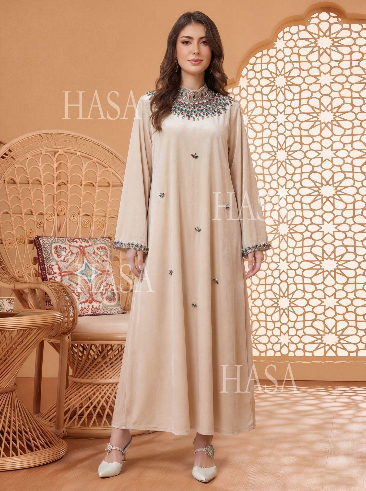 HASA HS6759 Premium Flowing Kaftan Style Dress