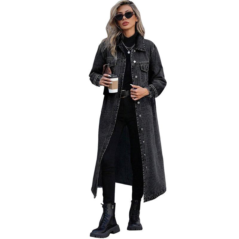 HASASERIES  HS6694 Denim Long Coat
