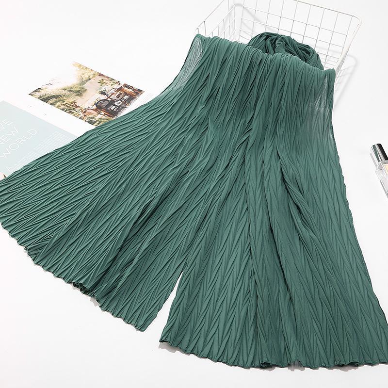 HASASERIES HS1137 Pearl Chiffon Baotou Scarf