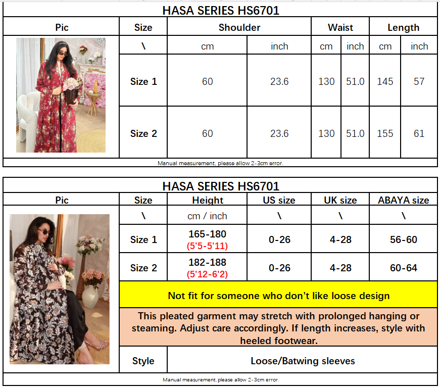 HS6701 Spring Blooms Burgundy Printed Pleated Abaya Cardigan