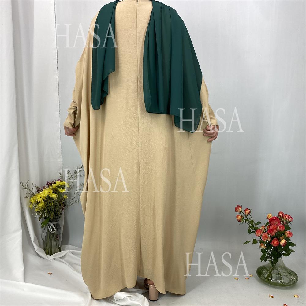 HS6586 Loose Turkish Pleated Dress, Fashionable Long Design