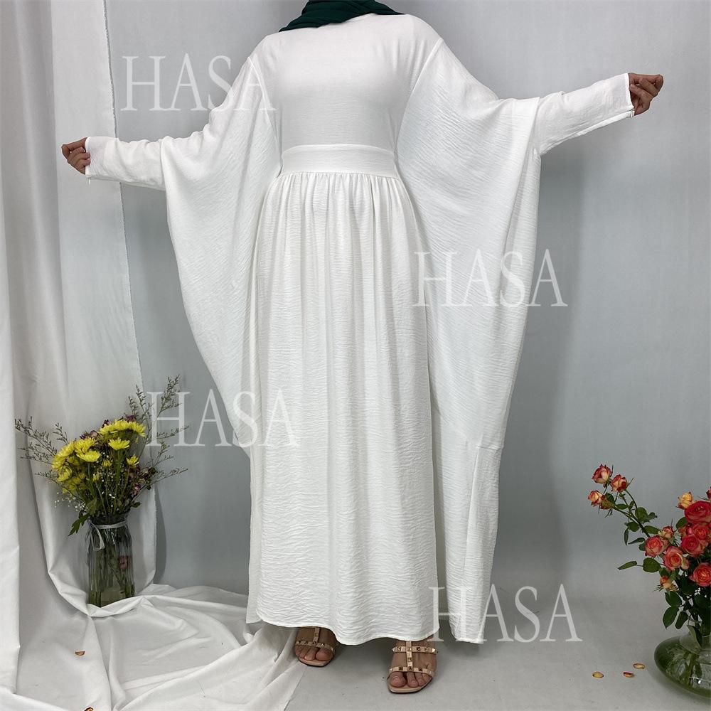 HS6586 Loose Turkish Pleated Dress, Fashionable Long Design