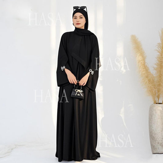 HS5867 Bow-knot Cuff Long Skirt | Elegant and Radiant