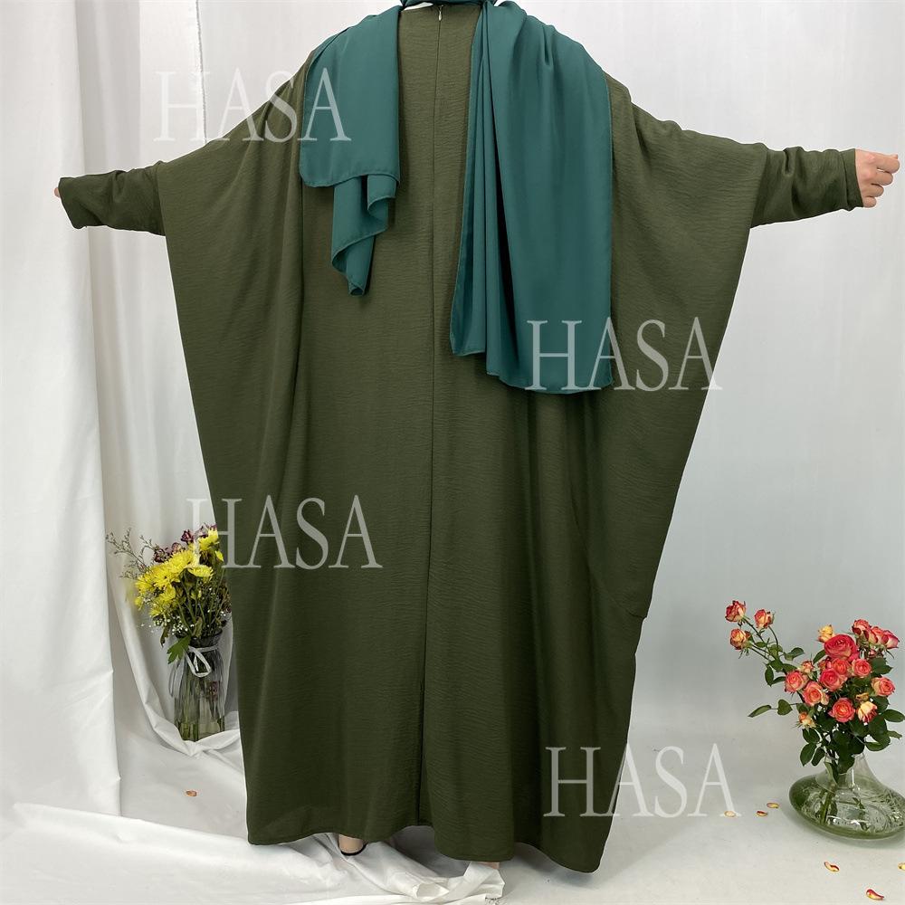 HS6586 Loose Turkish Pleated Dress, Fashionable Long Design