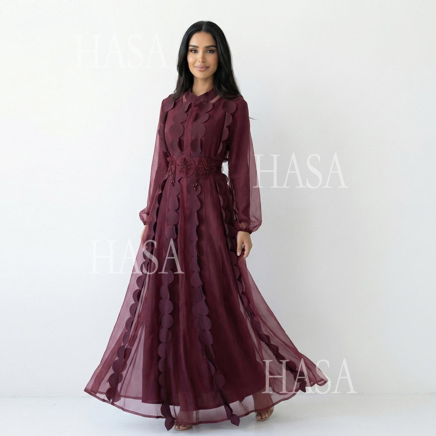 HASA HS6805 Premium Modest Abaya Set with Chic Details