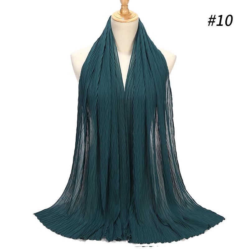 HASASERIES HS1137 Pearl Chiffon Baotou Scarf